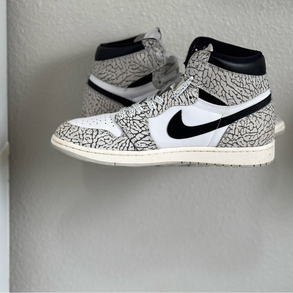 Jordan Black and White Sneakers with Elephant Print